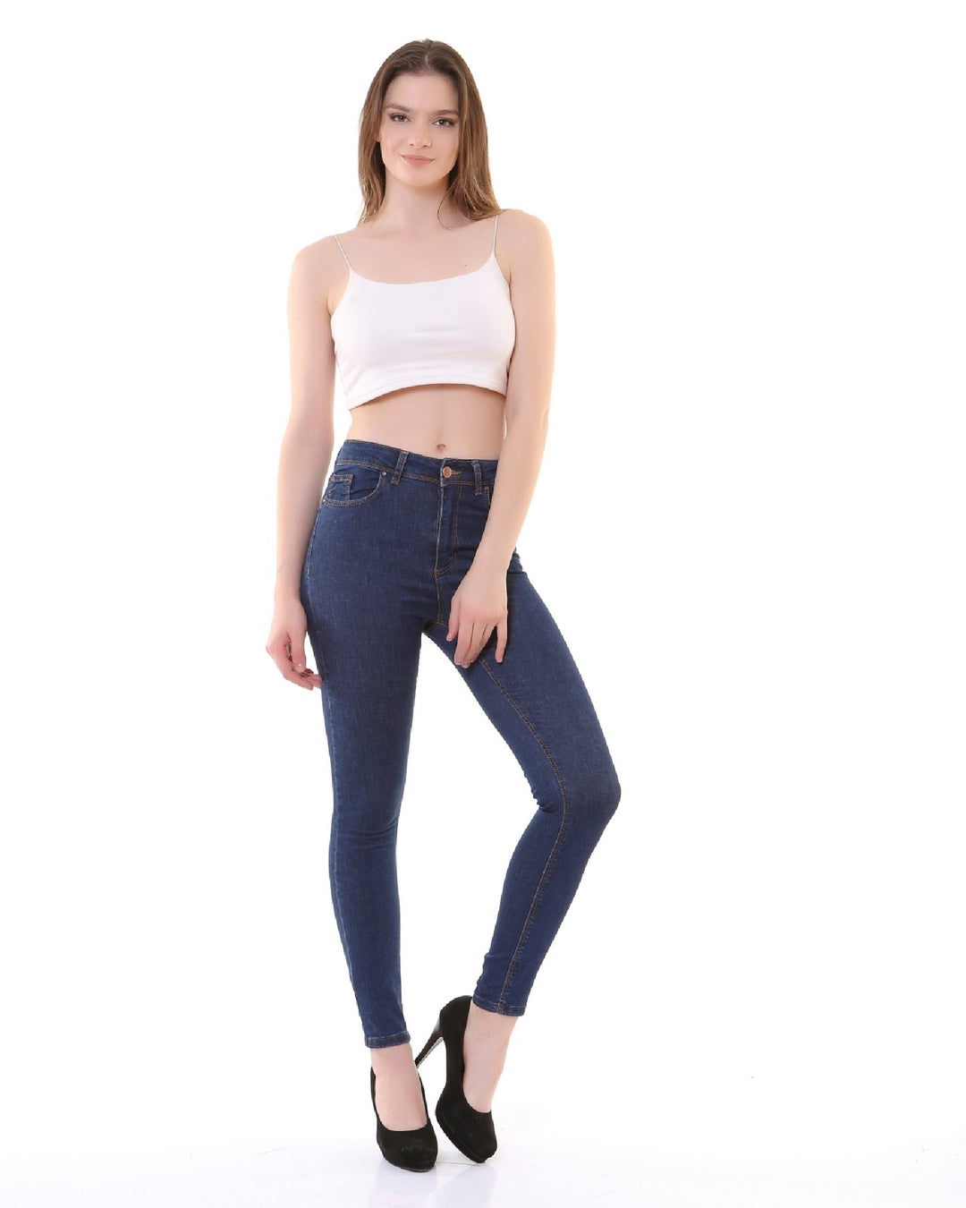 XLJ High Waisted Ankle Length Skinny Jean Mixed - Erie