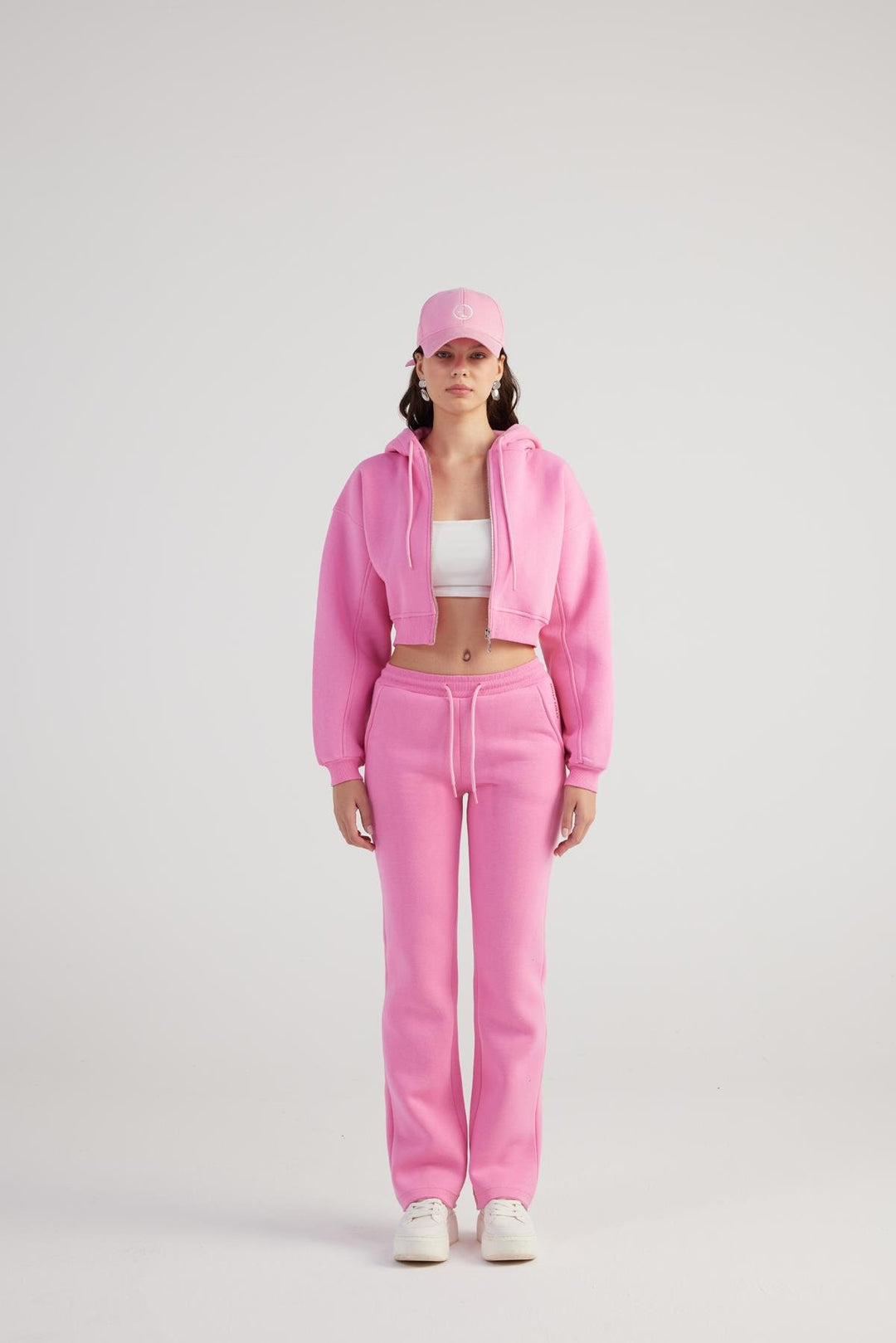 HLLY Women Mixed Tracksuit Bottoms Pink - Igualada