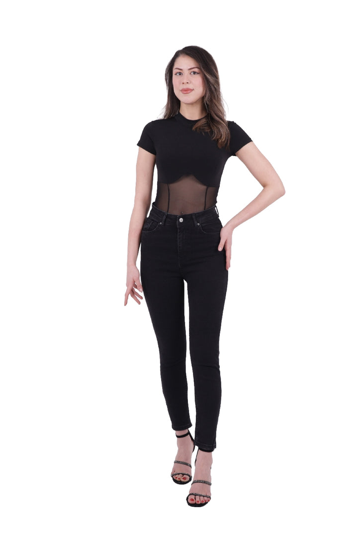 XLJ High Waisted Skinny Full Length Jean Mixed - Bayonne