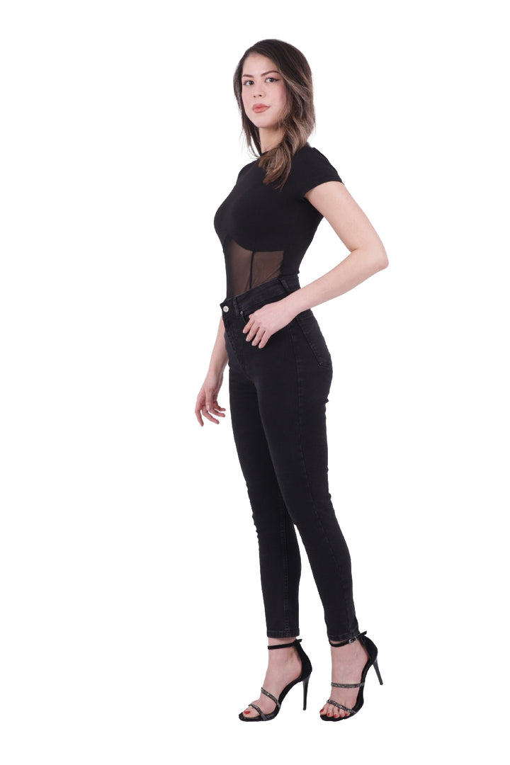 XLJ High Waisted Skinny Full Length Jean Mixed - Bayonne