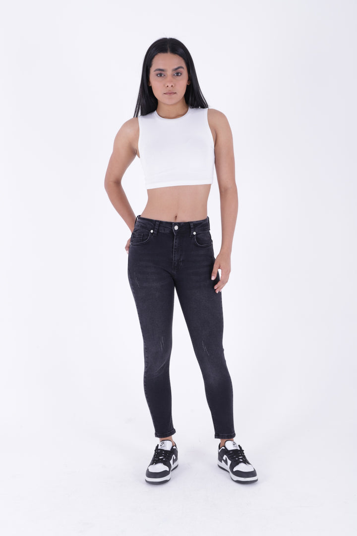 XLJ High Waisted Skinny Ankle Length Jean Mixed - Durham