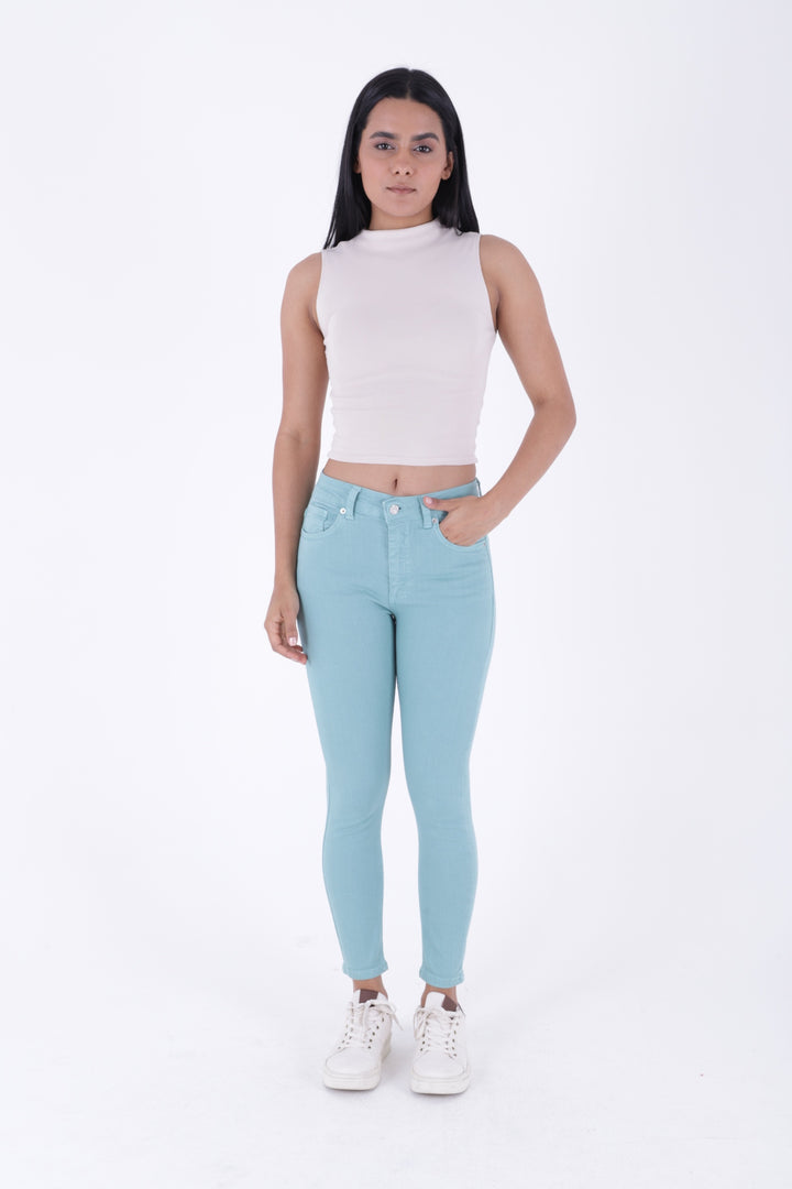 XLJ High Waisted Skinny Ankle Length Jean Mixed - Teruel