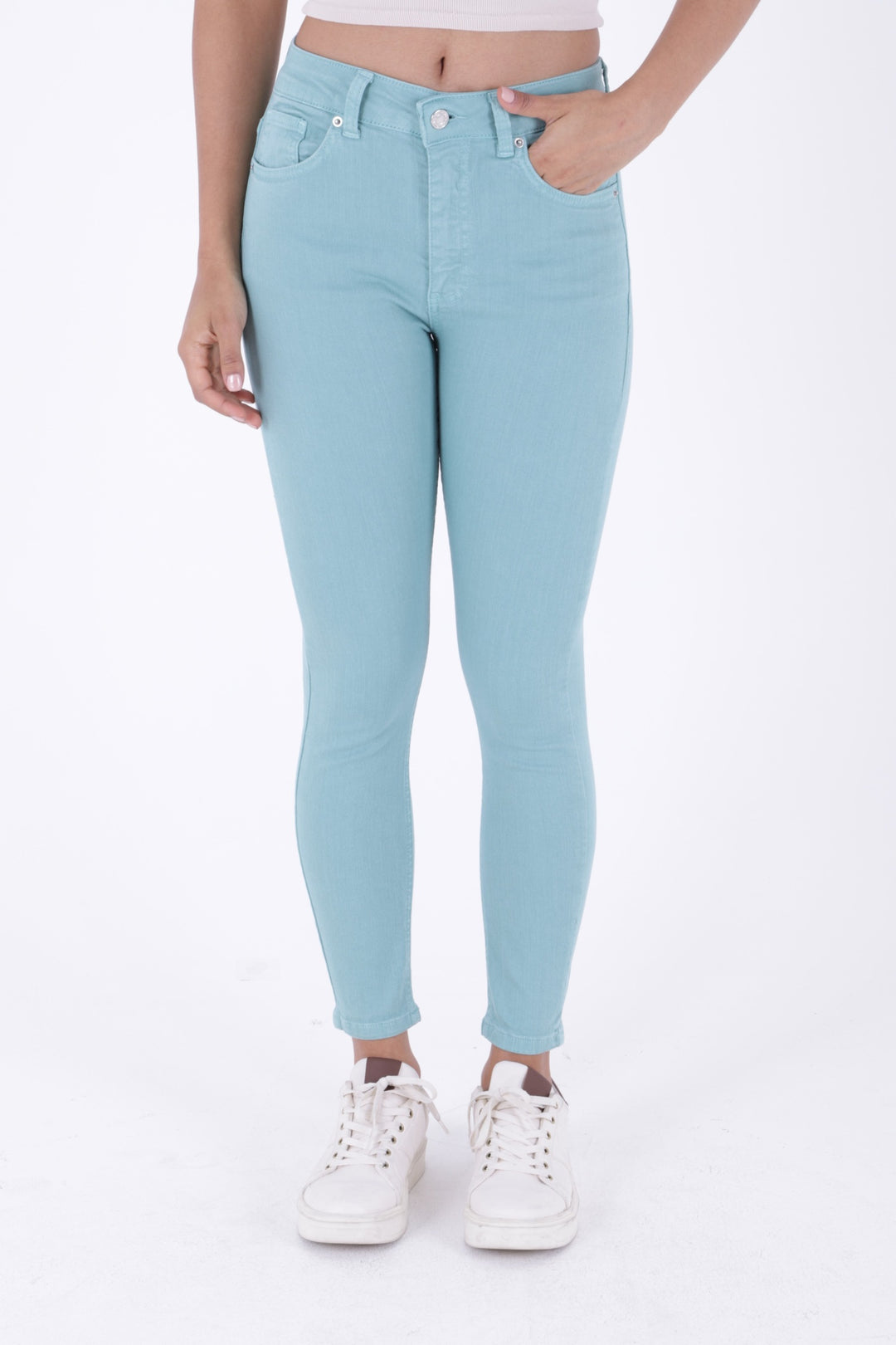 XLJ High Waisted Skinny Ankle Length Jean Mixed - Teruel