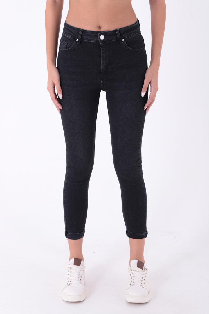 XLJ Double Folded Bottom High Waisted Skinny Short Jean Mixed - Kateríni