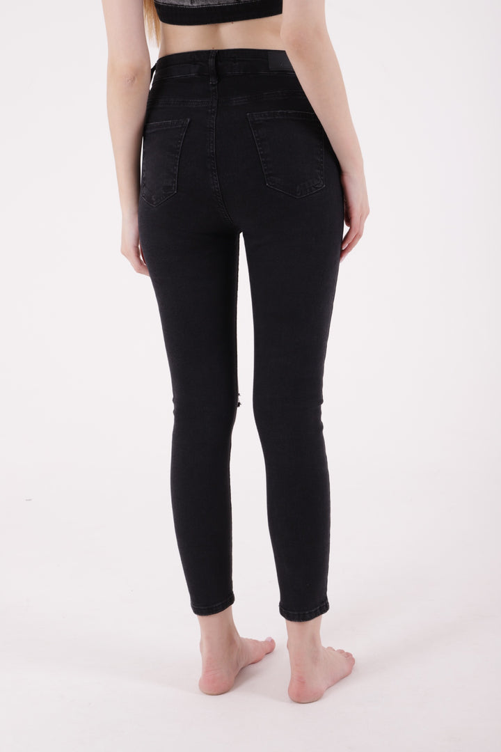 XLJ Skinny Jean with Tears on Knees Mixed - Freising