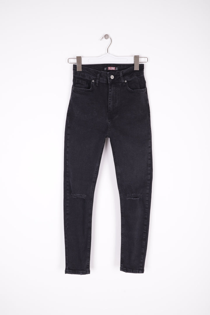 XLJ Skinny Jean with Tears on Knees Mixed - Freising