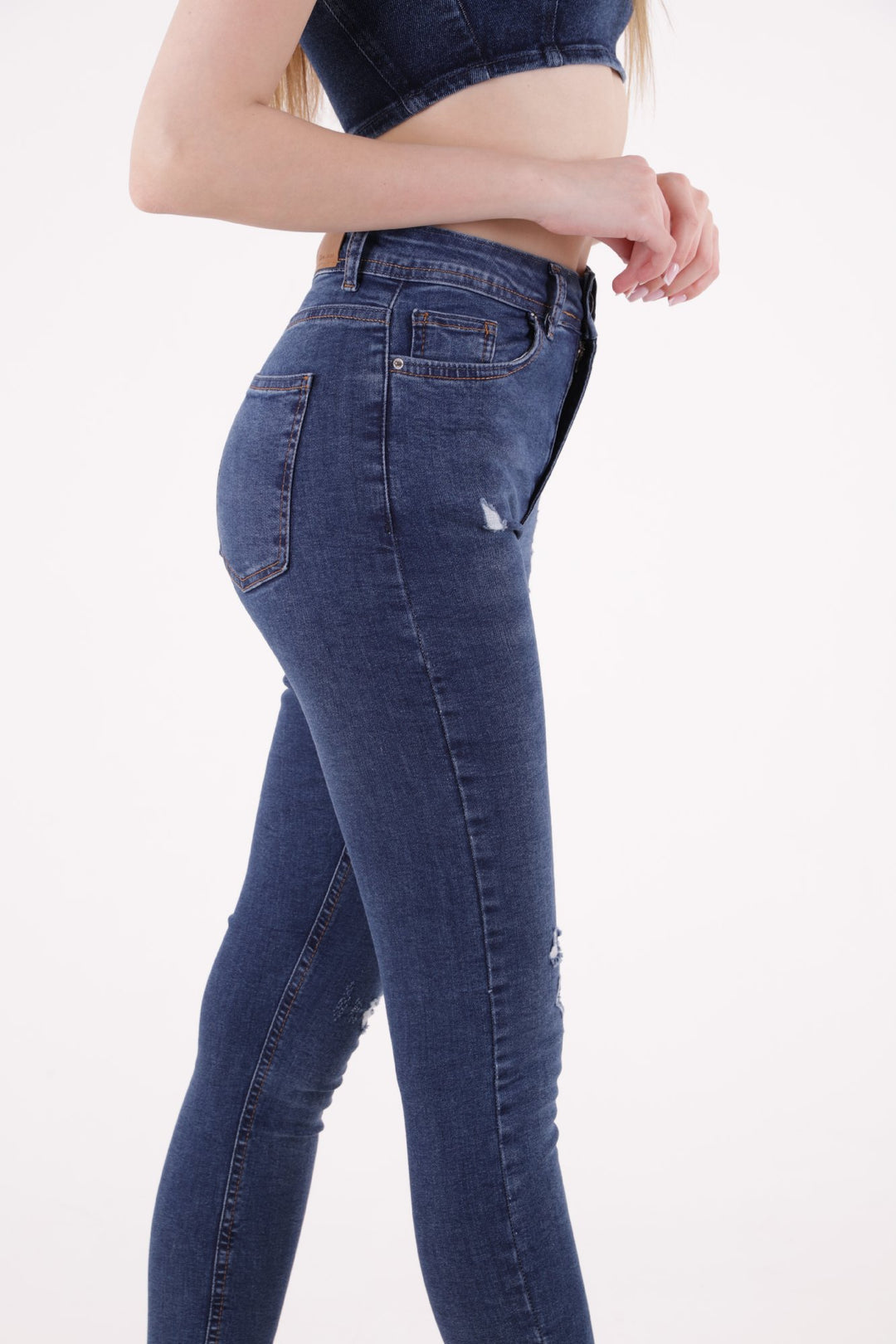 XLJ High Waisted and Little Ripped Skinny Jean Mixed - Sanford