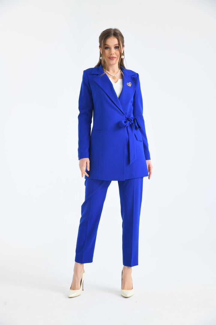 NDL Women Tailored Women's Suit in Saxe Blue - Cedar Falls