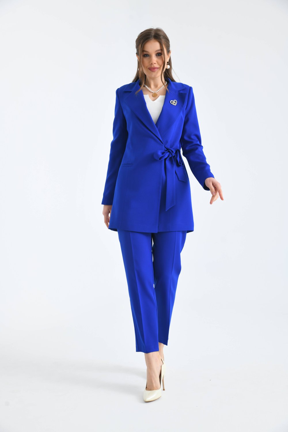 NDL Women Tailored Women's Suit in Saxe Blue - Cedar Falls