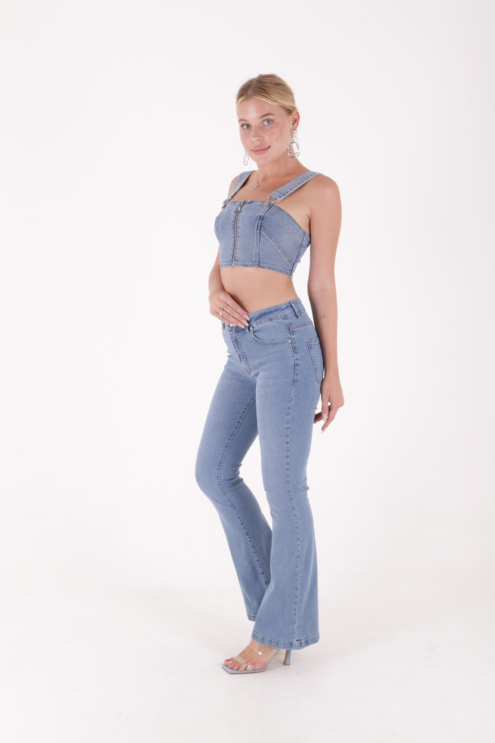 XLJ High Waisted and Flared Leg Skinny Jean Mixed - St. Augustine