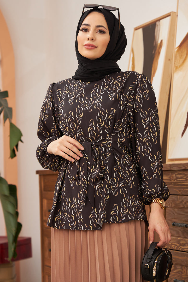 ZRF Women Patterned Skirt Suit - Black - Perpignan