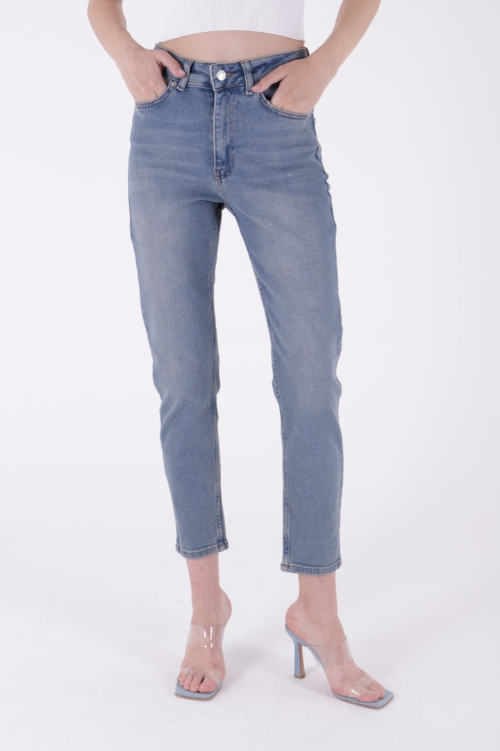 XLJ High Waisted Comfort Slim Ankle Length Jean Mixed - Compiègne