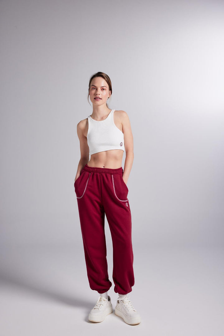 HLLY Women Rhode Sweatpants قيعان بورجوندي - Bel Air South