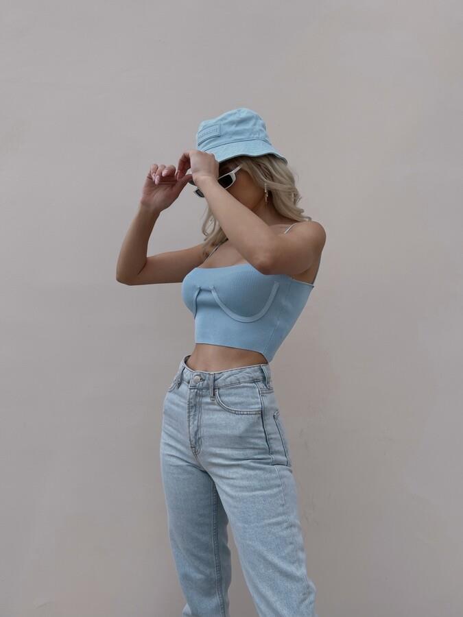 HLLY Women Stella Crop Blue - سانت جون