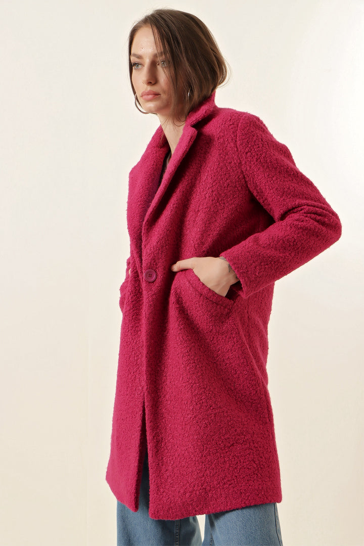 BGD Women Oversized Coat - Fuchsia - Avondale