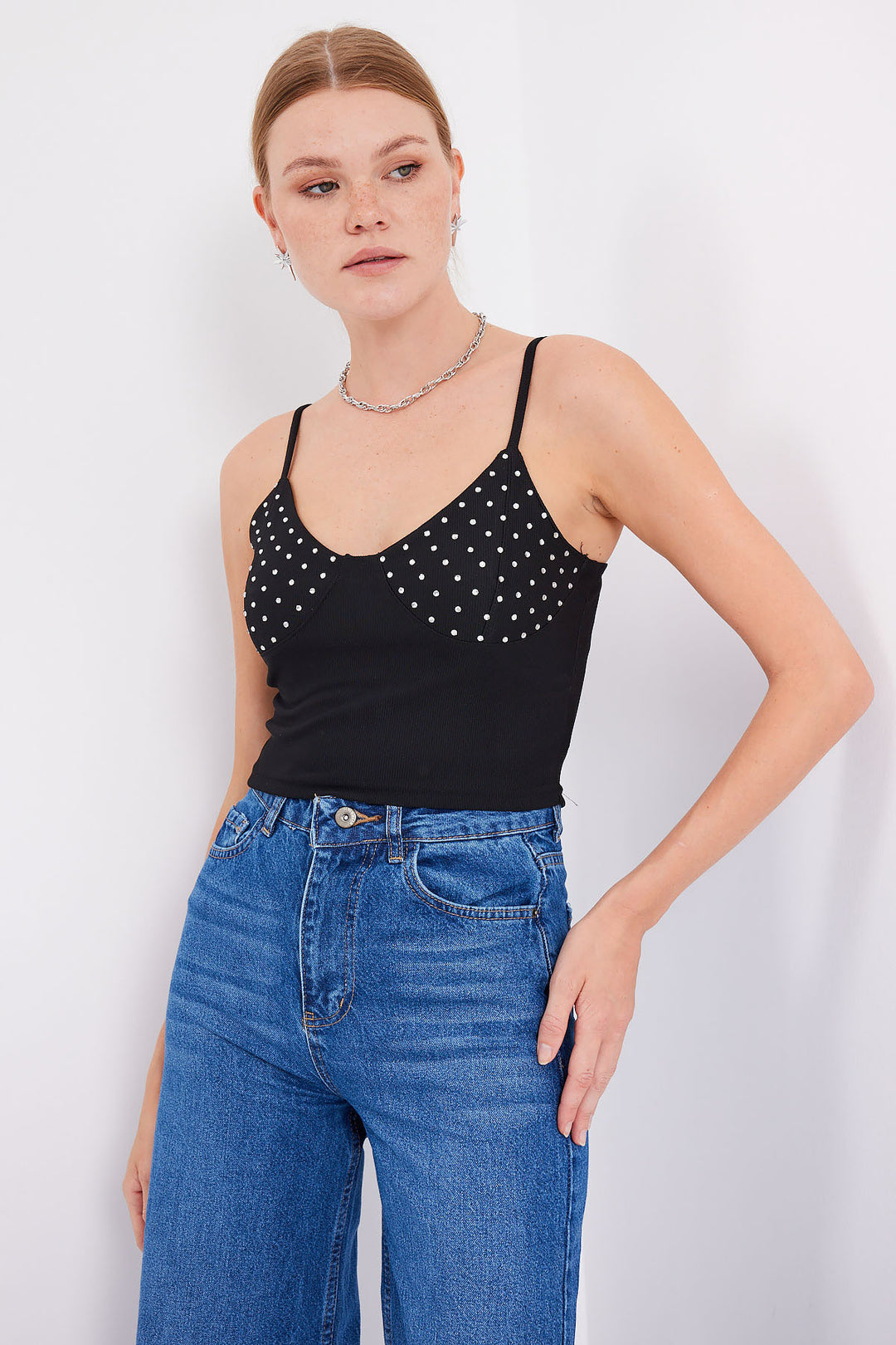 BGD Women Rope Strap Crop Top - Black - Avondale