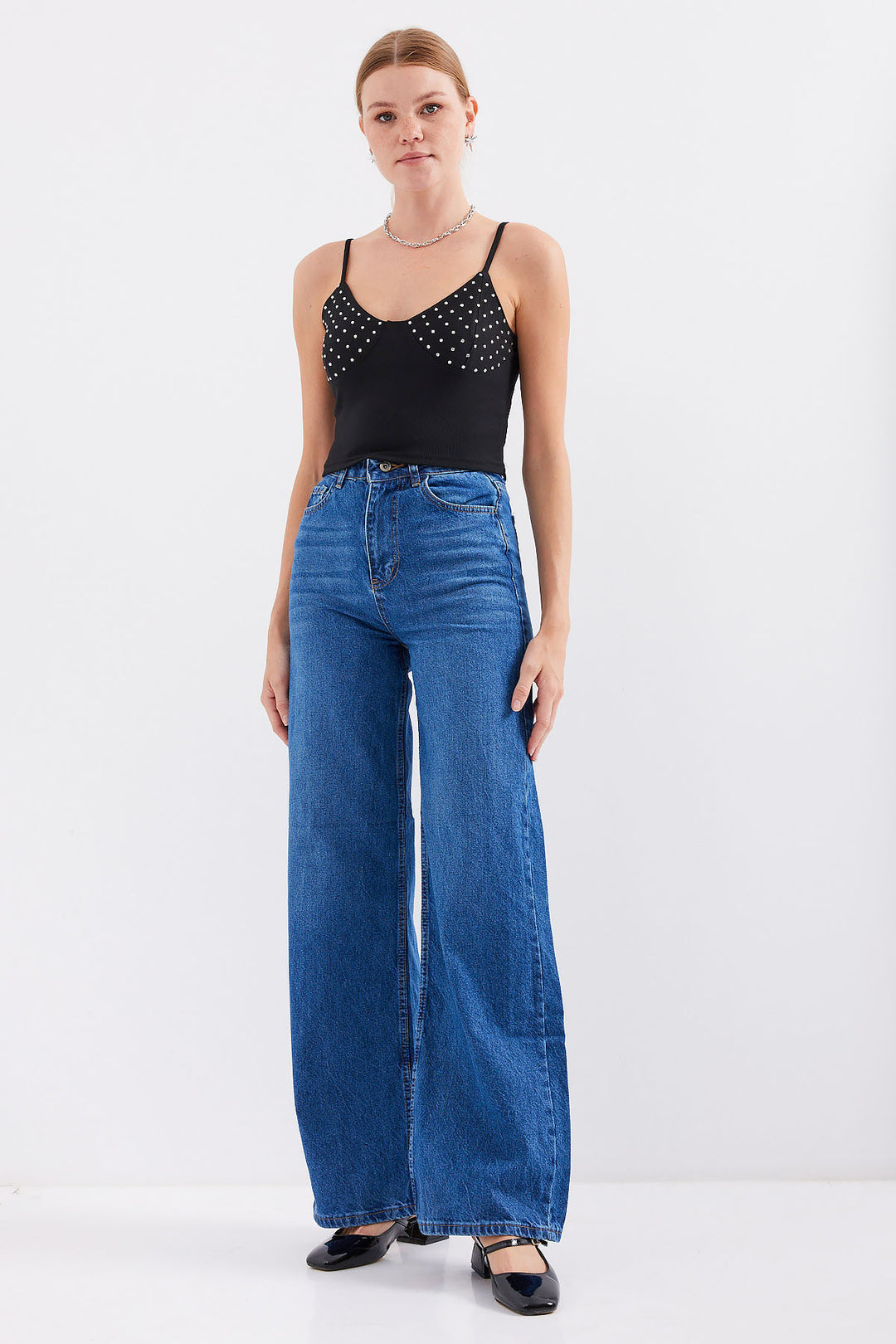 BGD Women Rope Strap Crop Top - Black - Avondale