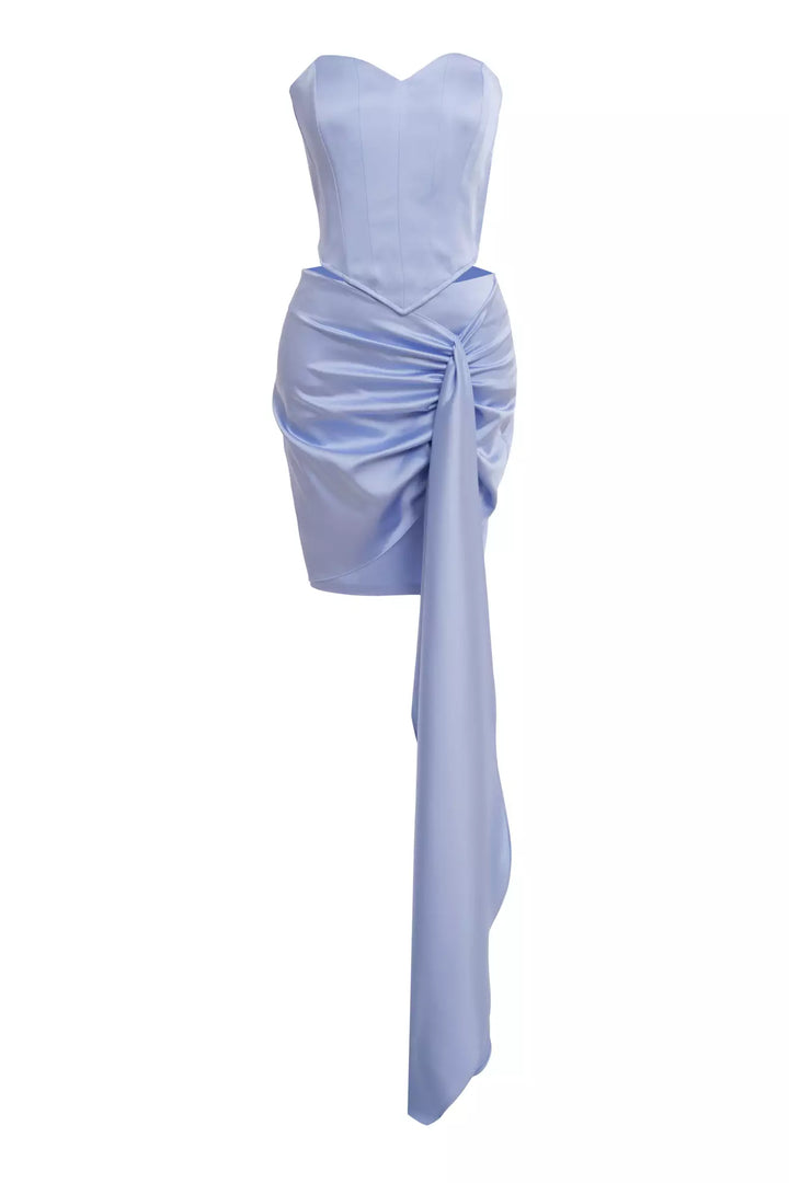 FRV Blue satin sleeveless mini set - Coeur dAlene