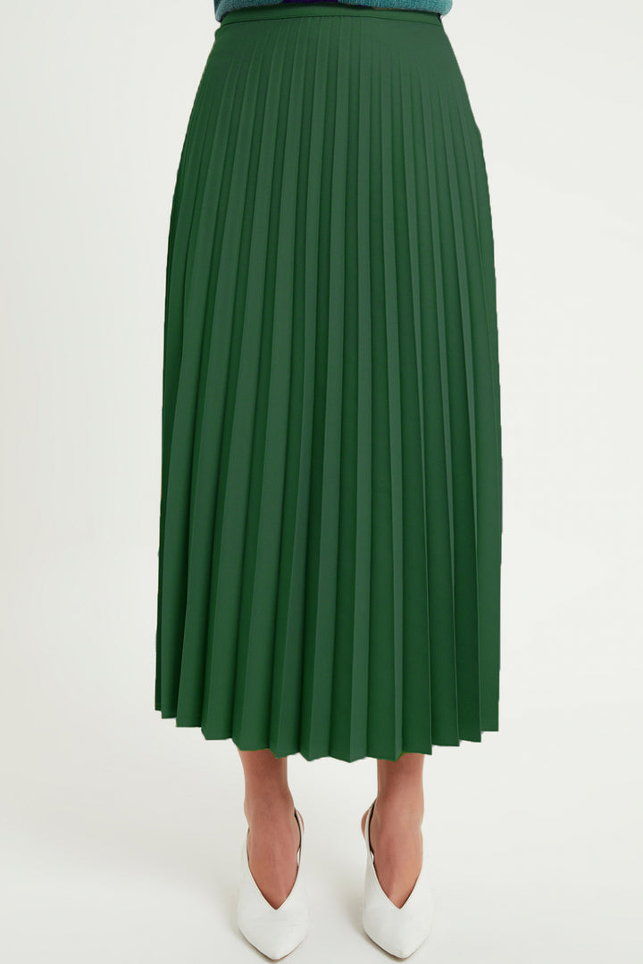 ZRF Women Pleated Basic Skirt - Emerald - Dronten