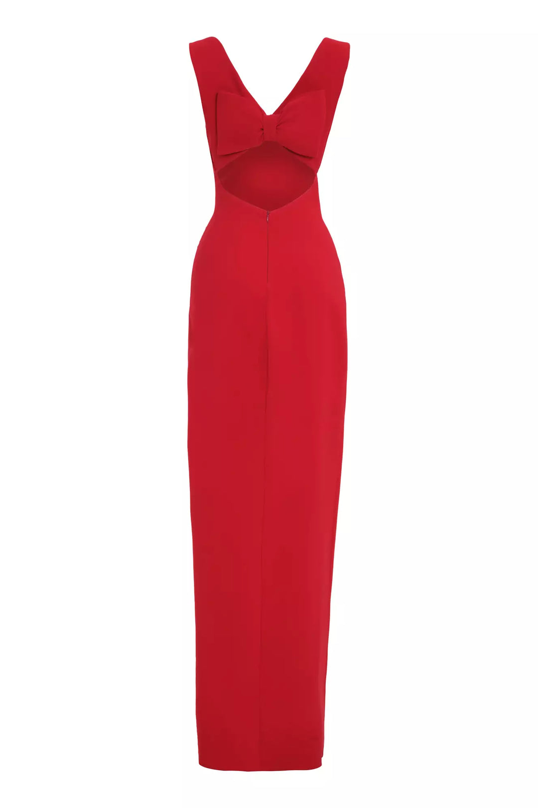 FRV Red Crepe Dleveless Long Dress - Horsham