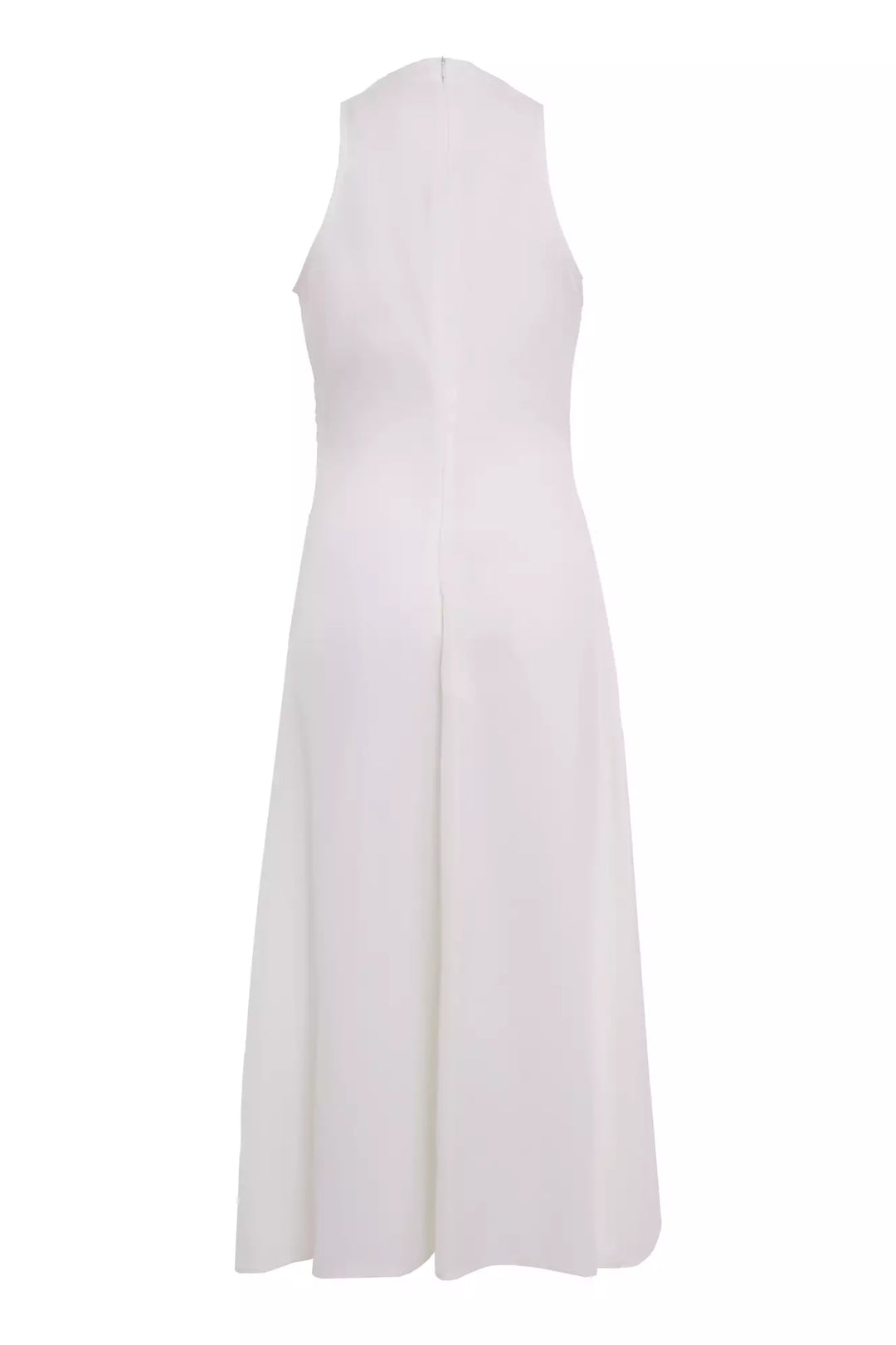 FRV White satin sleeveless midi dress - Madera