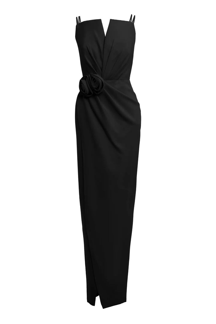 FRV Black crepe sleeveless long dress - Fort Smith