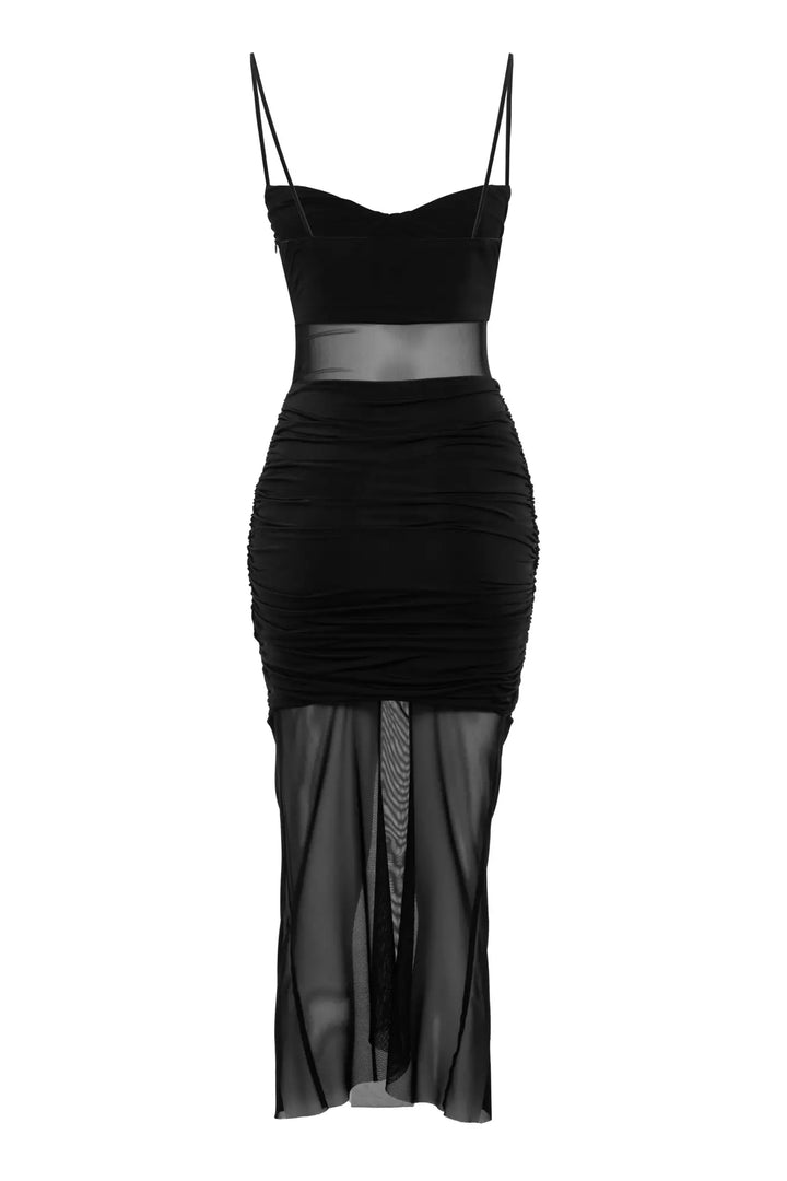 FRV Black knitted sleeveless midi dress - Bridgwater