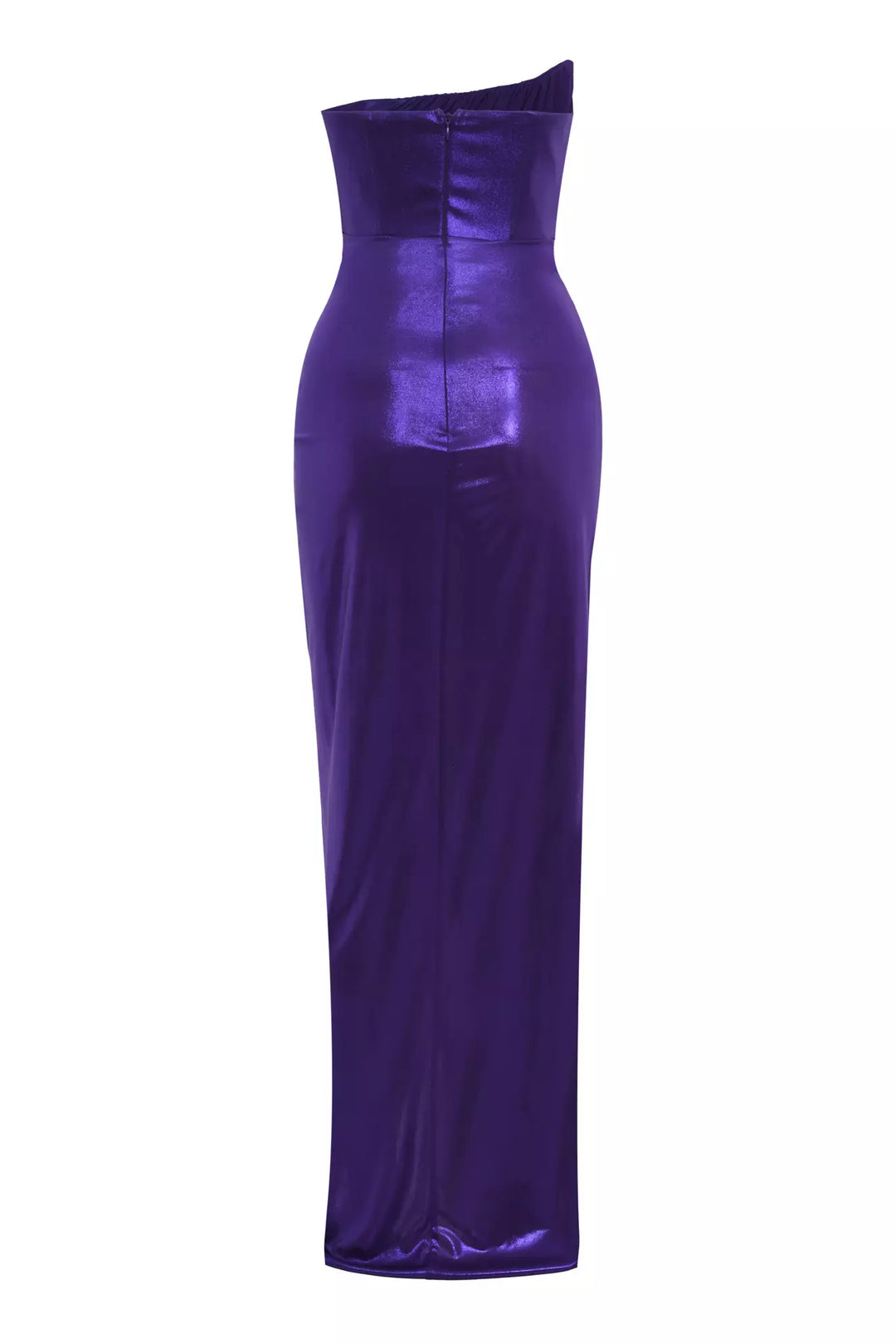 FRV Purple Disted Randeveless Long Dress - Matías Romero