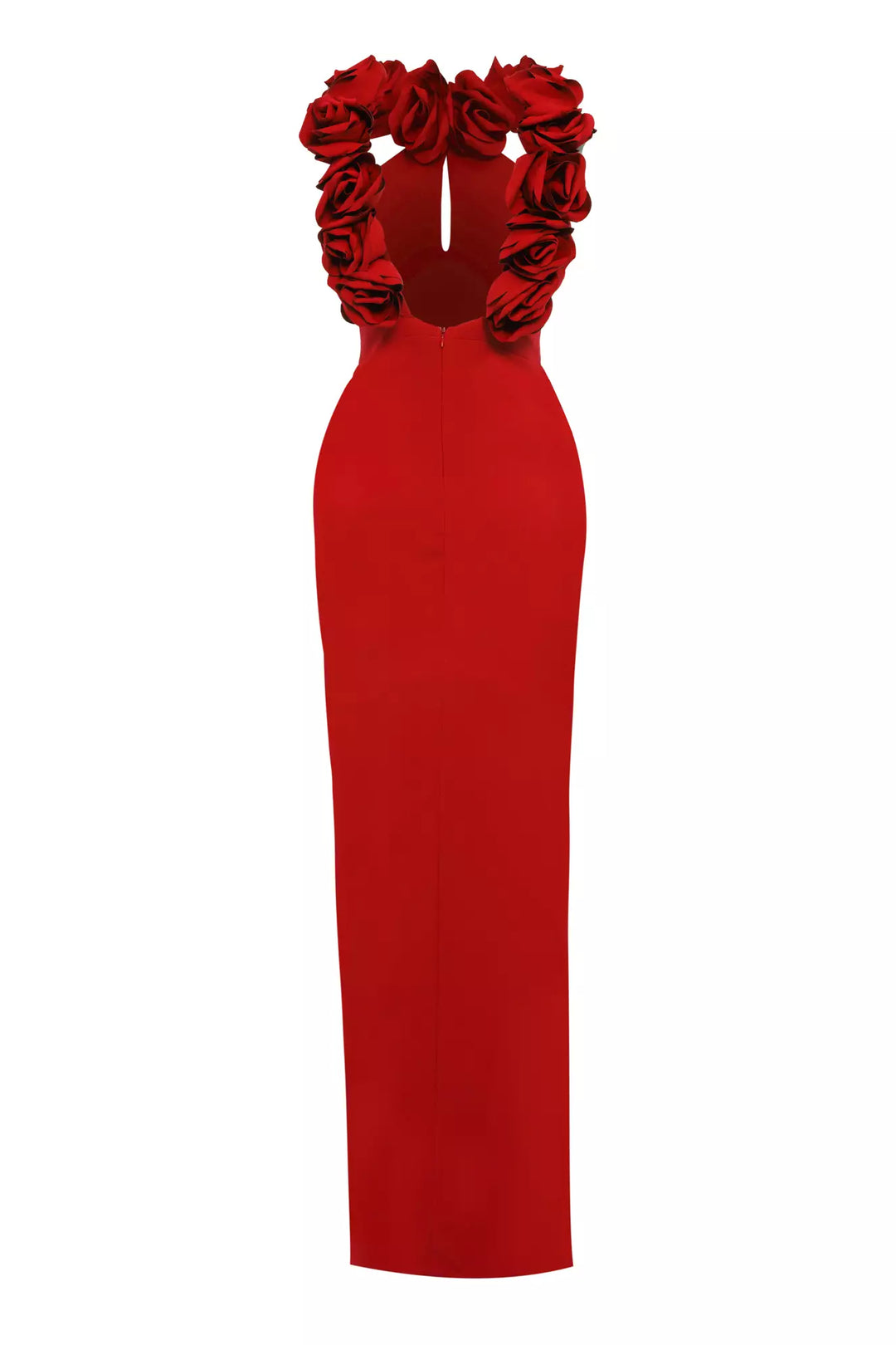 FRV Red Crepe Dleveless Long Dress - Золотое побережье