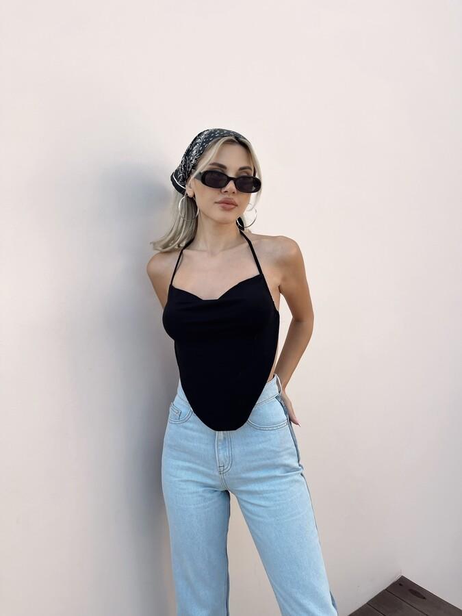 HLLY Women Beautiful Crop Black - لا رينكونادا