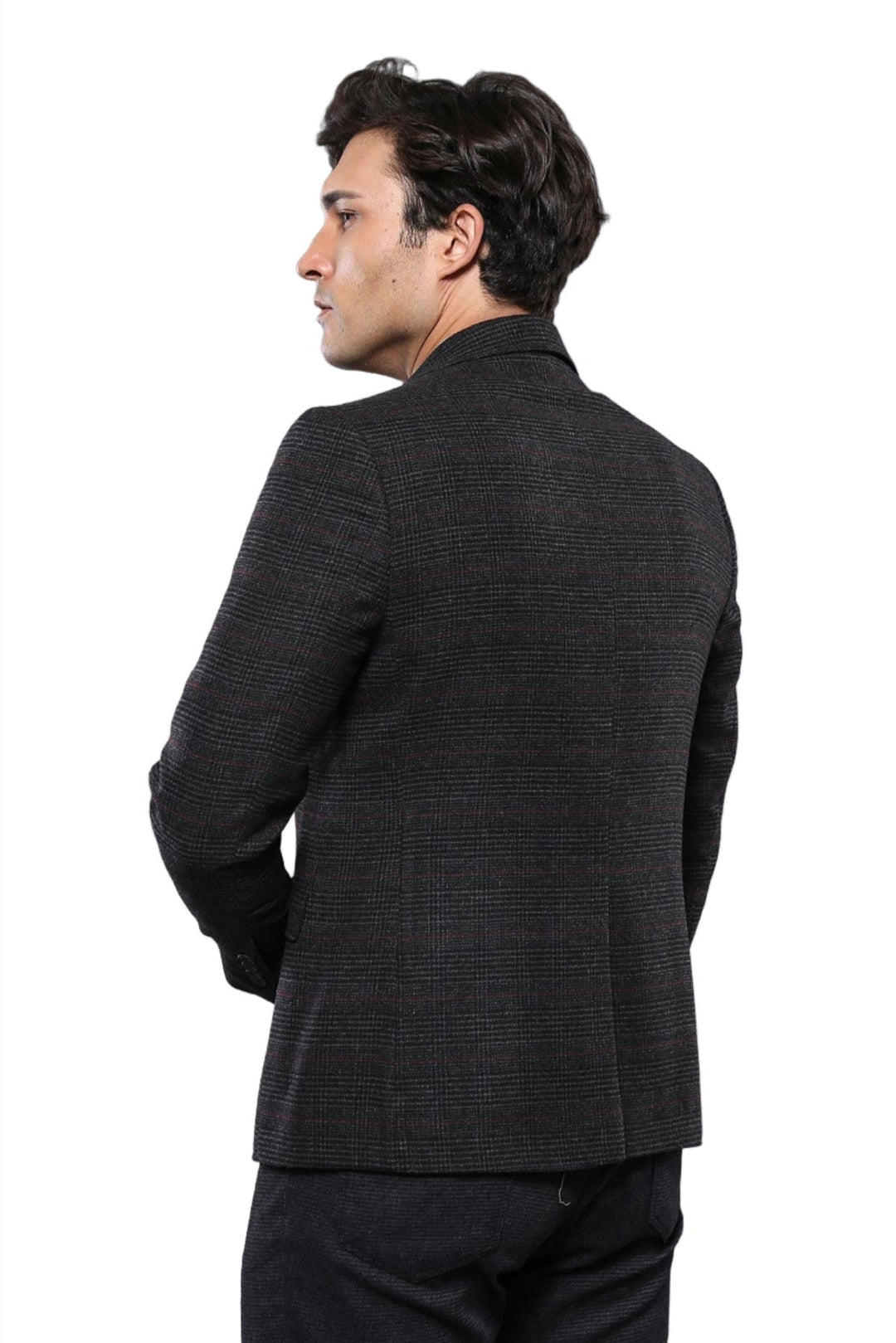 WSS 4 Drop Regular Cut Black Men Blazer  - Singen