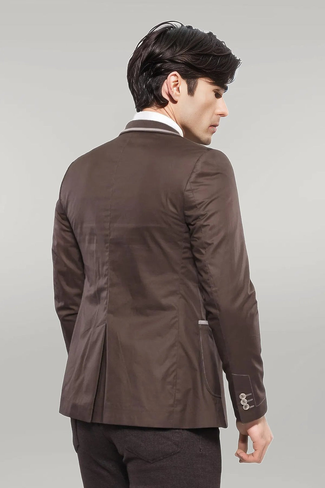 WSS 2 Button Bag Pocket Brown Jacket- - سينجين