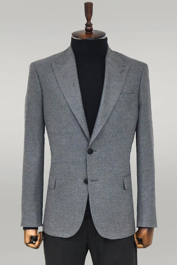 WSS Plain Slim Fit Sport Grey Men Blazer  - Singen