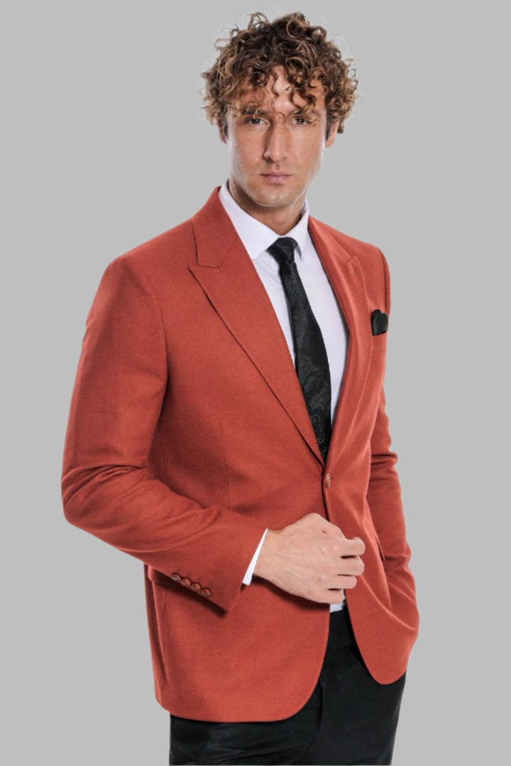 WSS Plain Slim Fit Sport Burgundy Men Blazer  - Singen