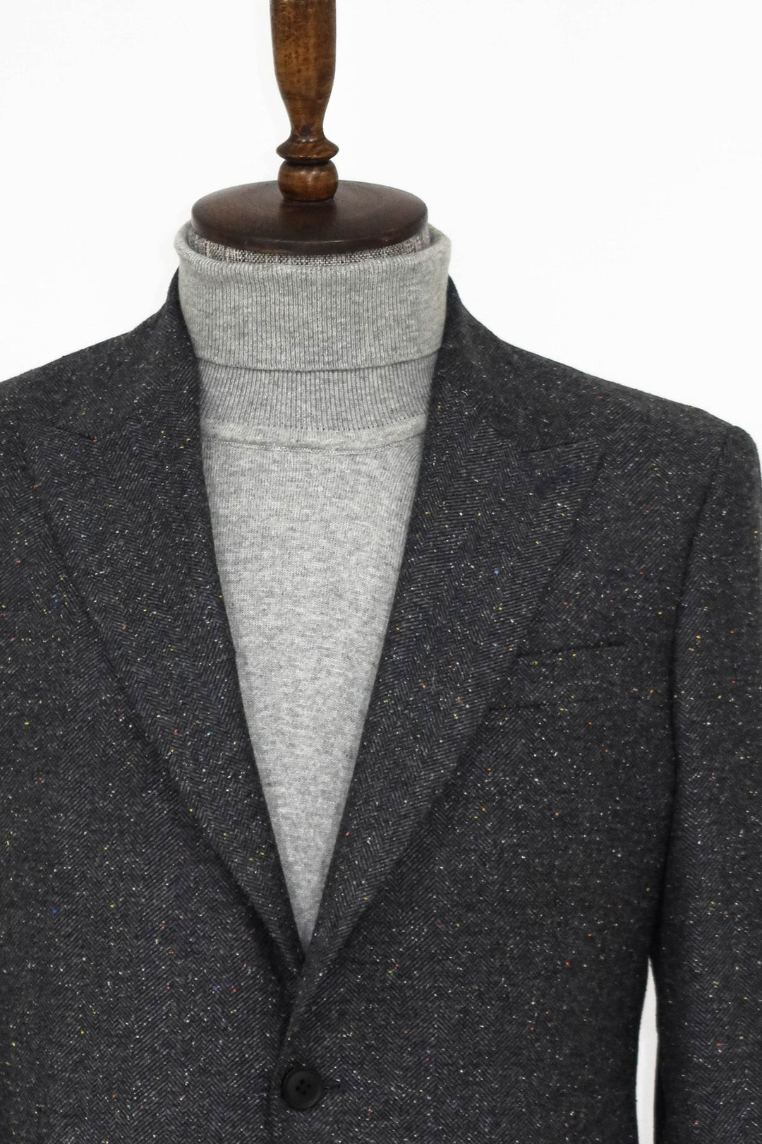 WSS Houndstooth Pattern Wool Anthracite Men Blazer  - Singen