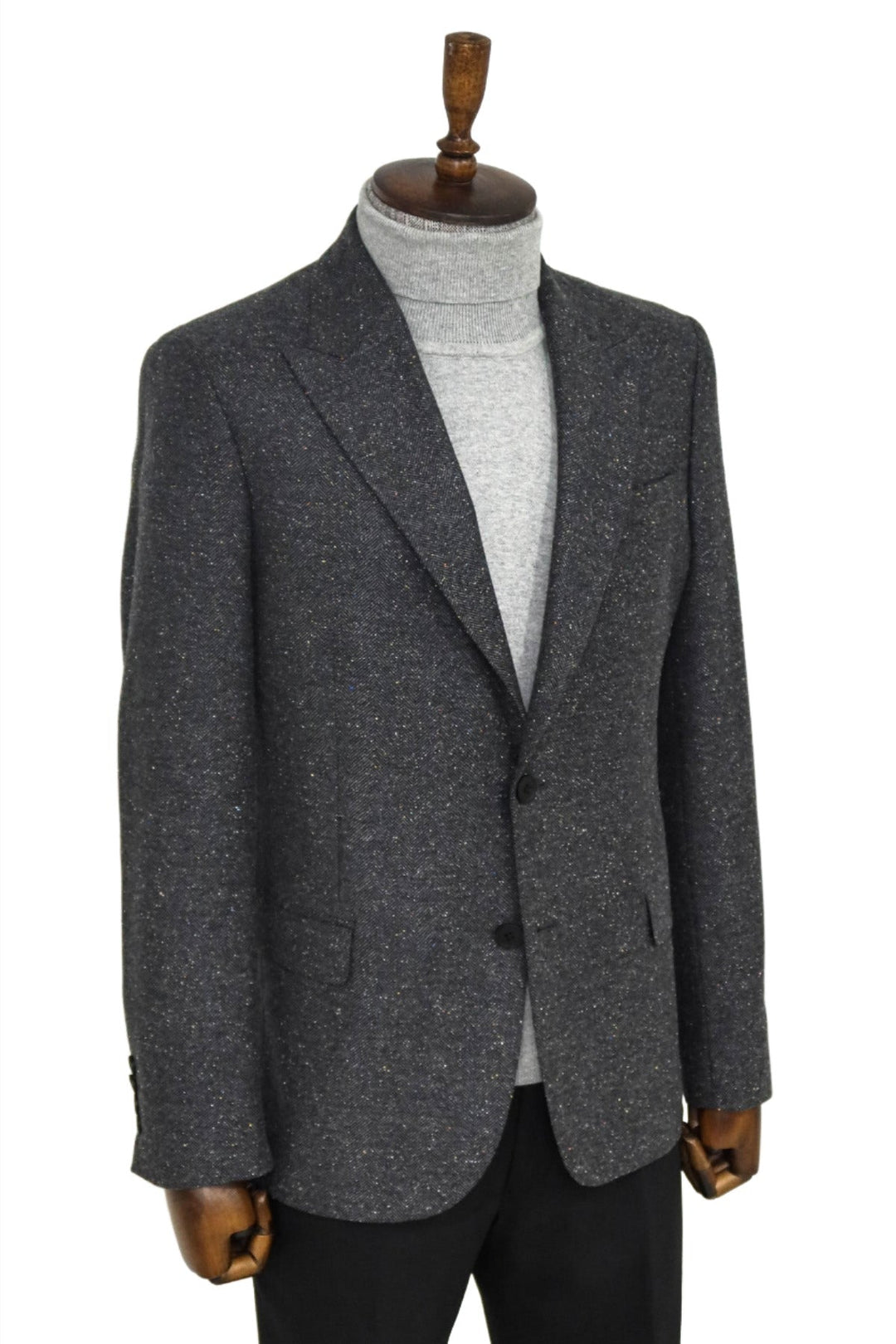 WSS Houndstooth Pattern Wool Anthracite Men Blazer  - Singen