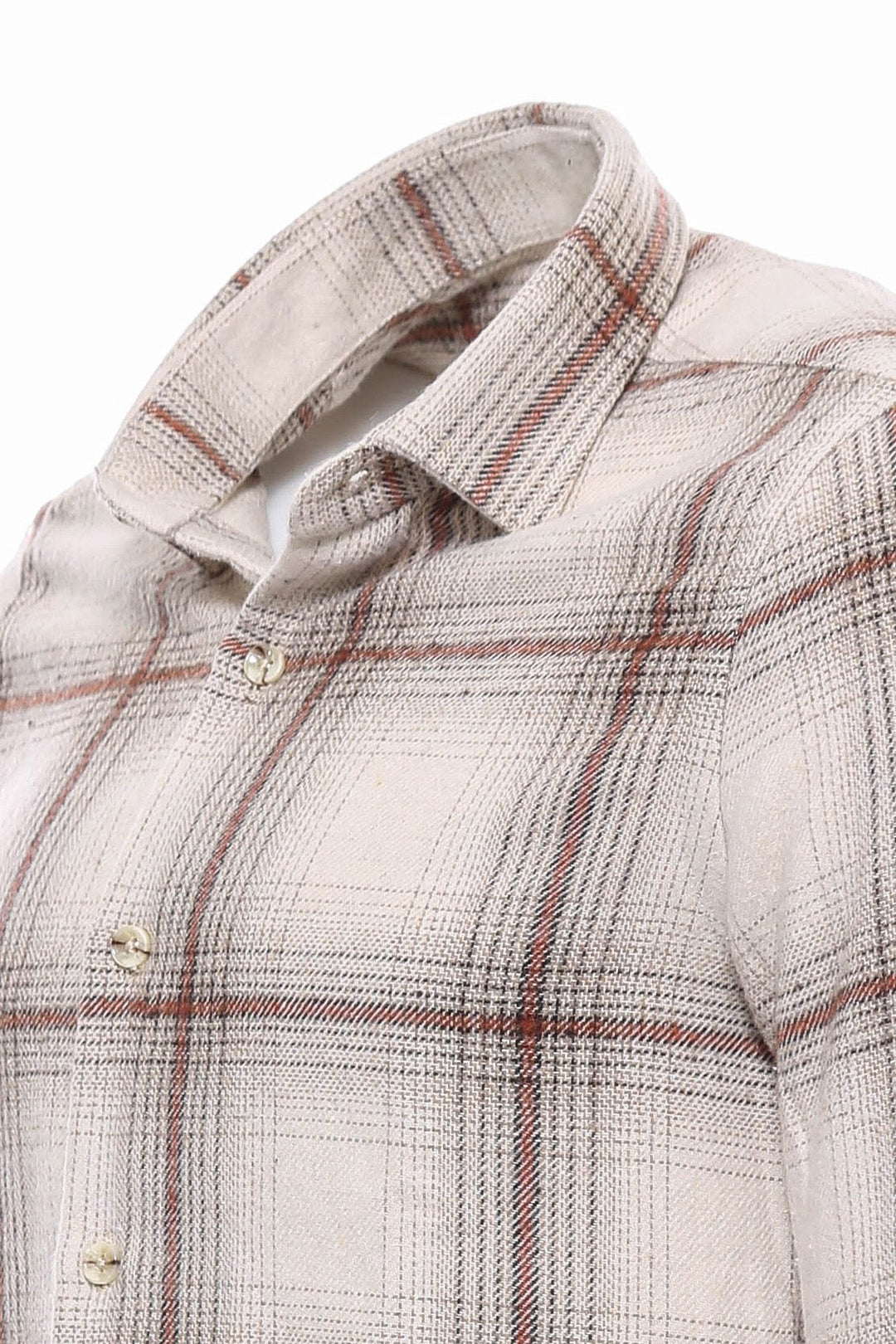 WSS Plaid Light Brown Men Lumberjack Shirt  - Singen