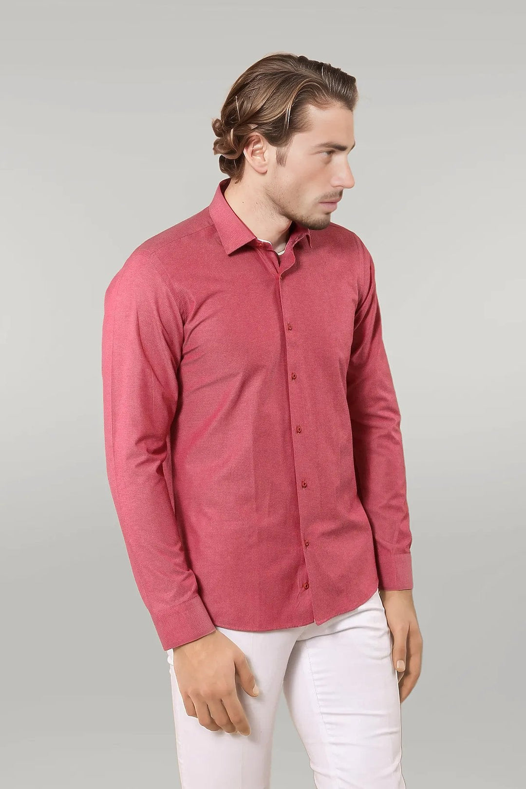 WSS Dot-Patterned Pink Shirt  - Singen