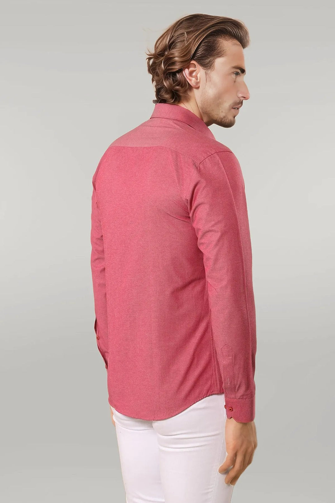 WSS Dot-Patterned Pink Shirt  - Singen