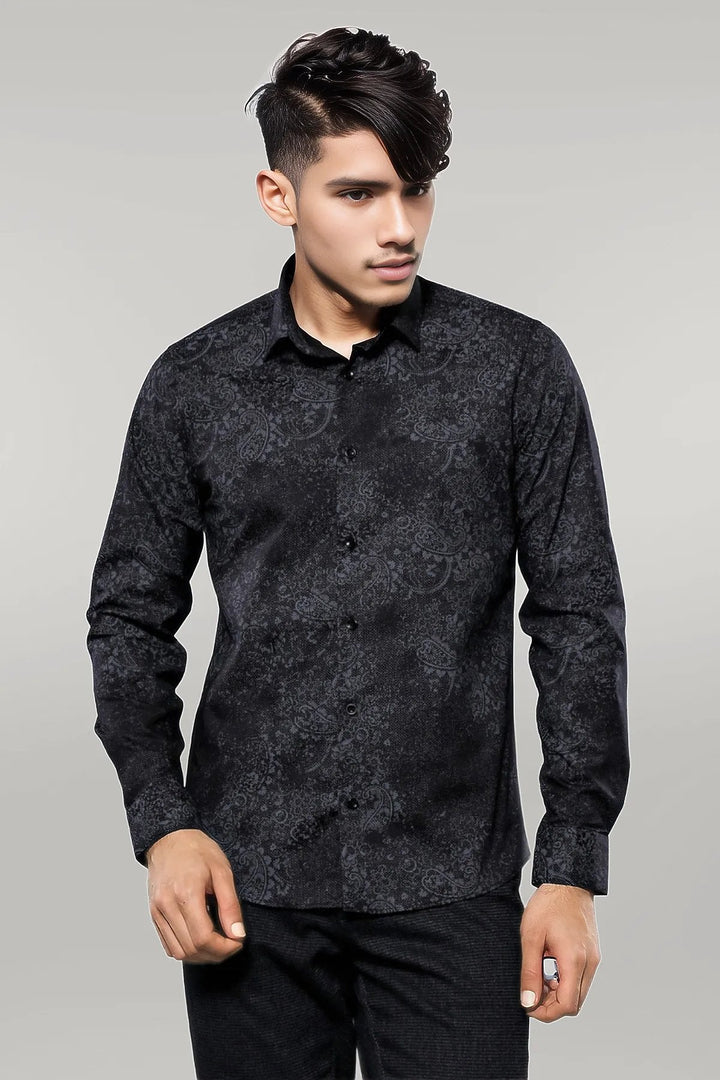 WSS Floral Black Shirt  - Singen