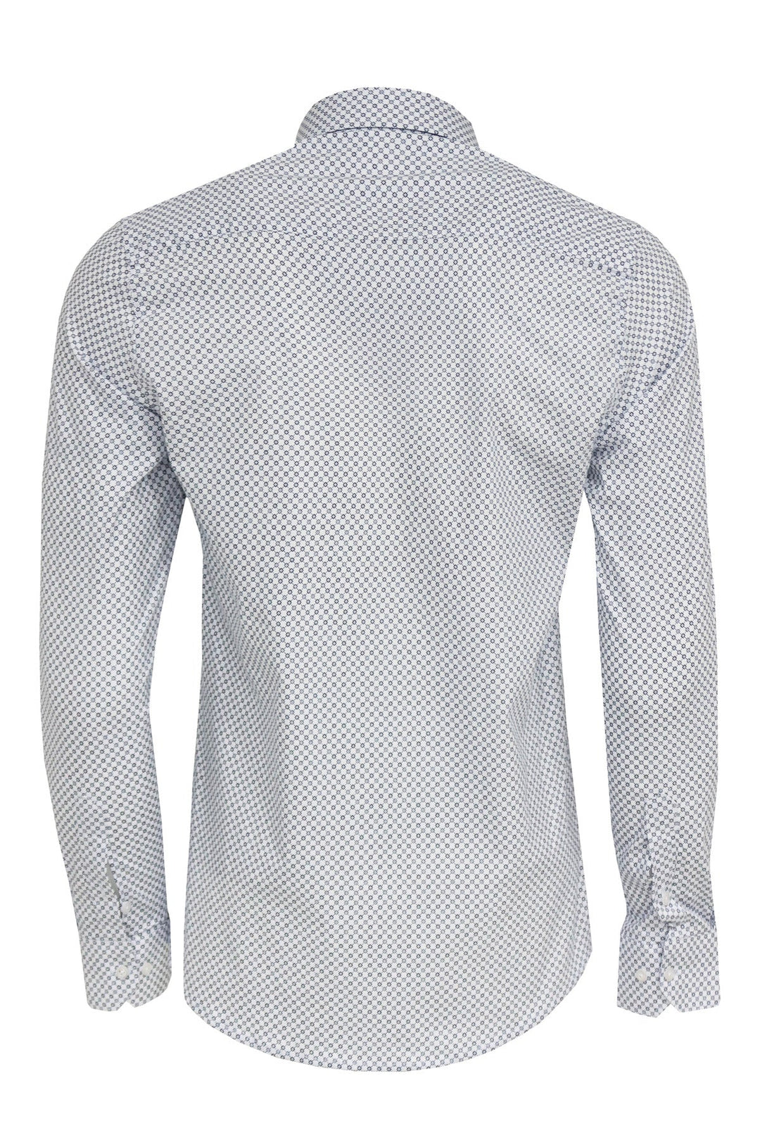 WSS White Tiny Check Patterned Slim Fit Shirt  - Singen