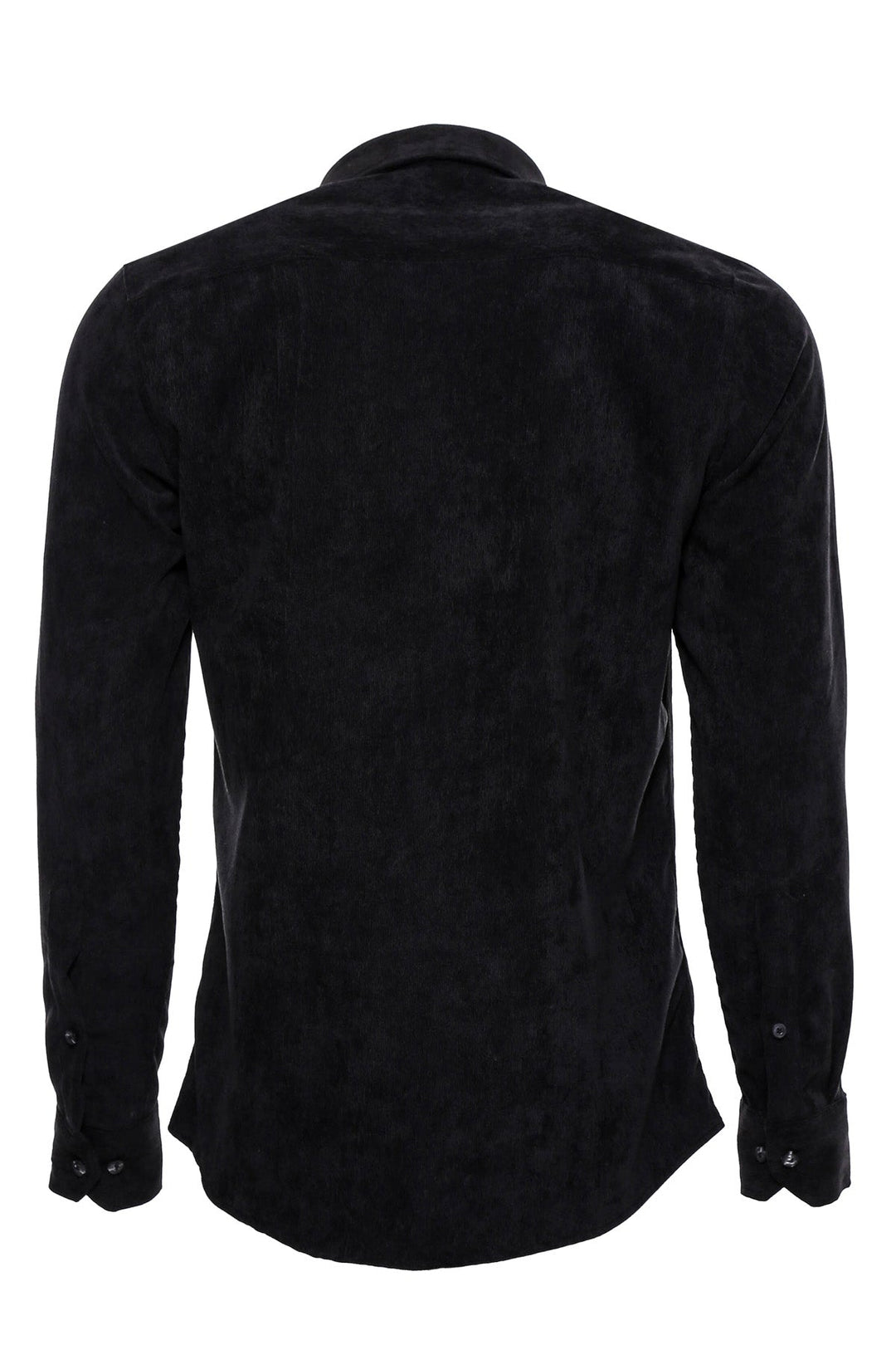 WSS Black Long Sleeves Velvet Men's Shirt  - Singen