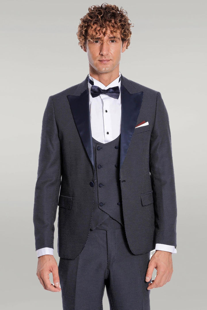 WSS Navy Blue Tuxedo Suit  - Singen