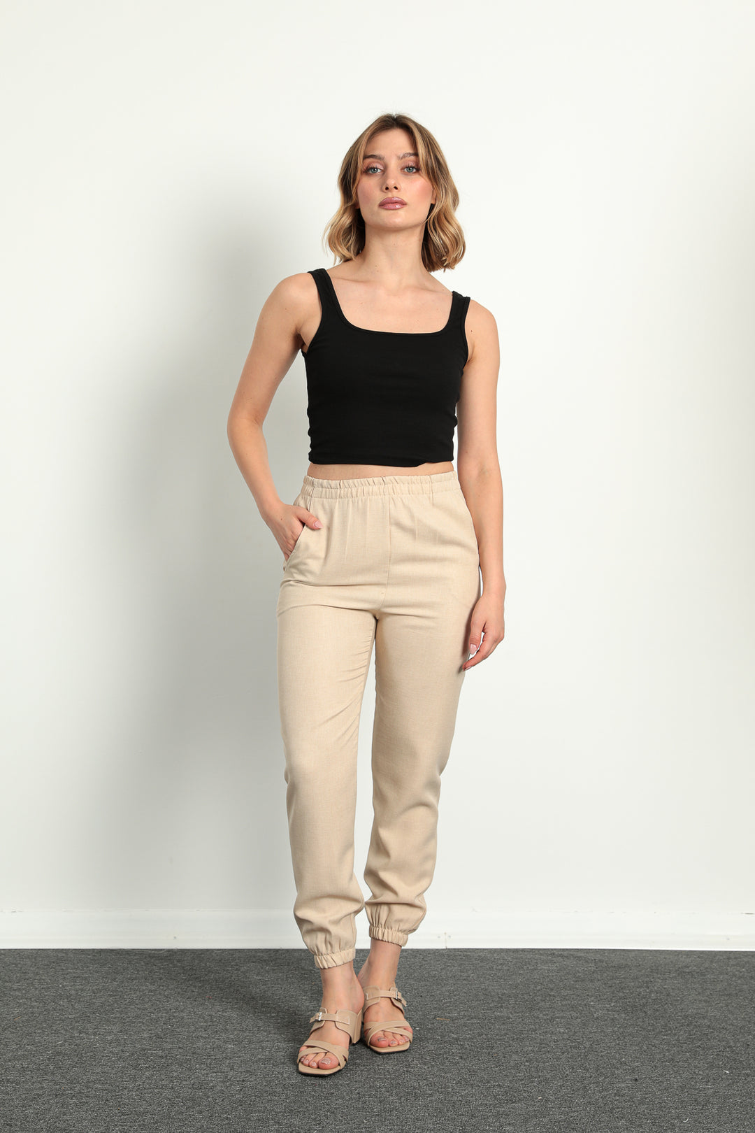 MPL Women's Elastic Waist Linen Trousers - Nîmes