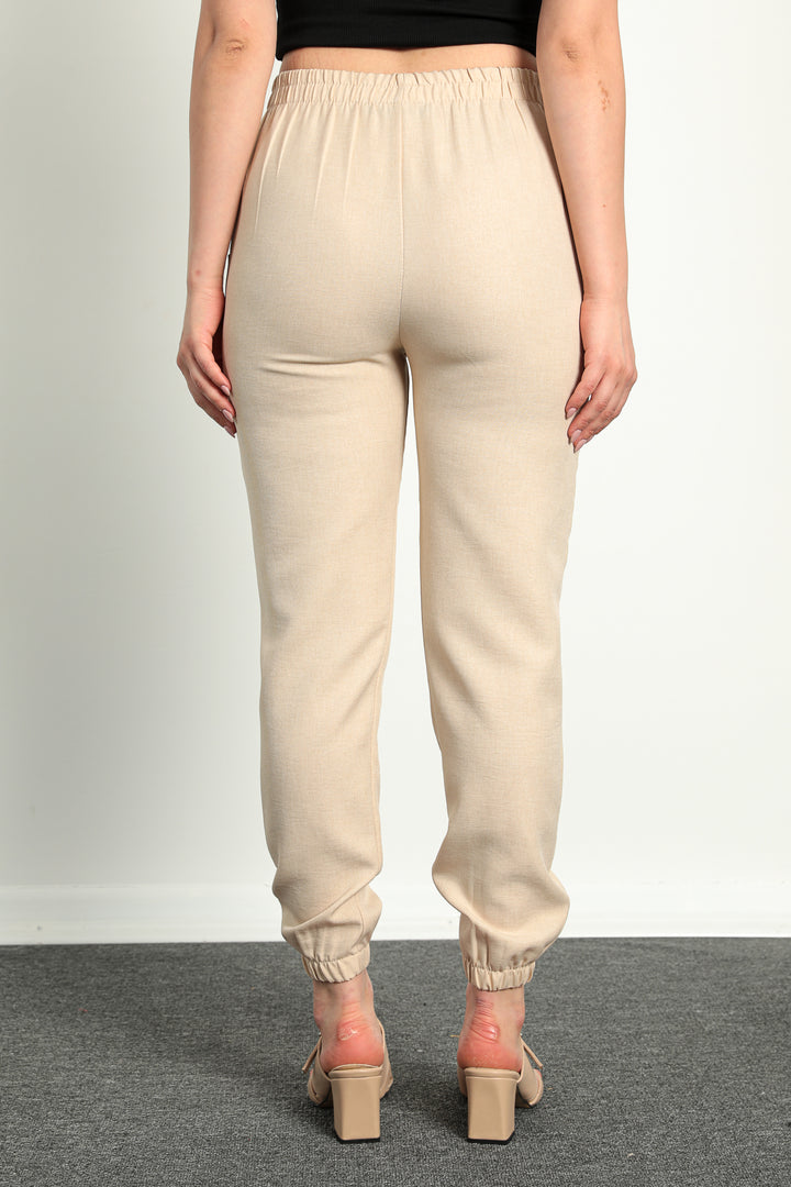 MPL Women's Elastic Waist Linen Trousers - Nîmes