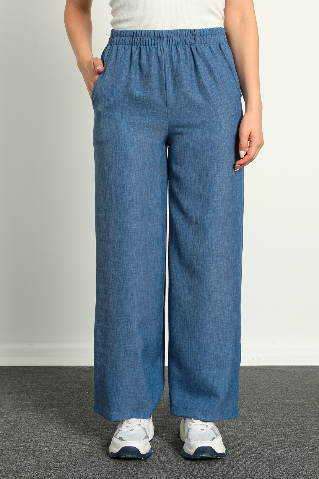 MPL Wide Leg Linen Trousers for Women - Paterson