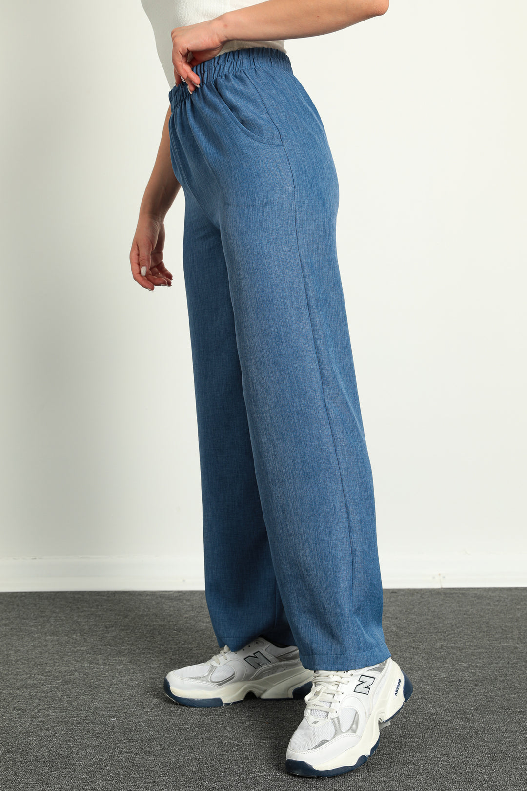 MPL Wide Leg Linen Trousers for Women - Paterson