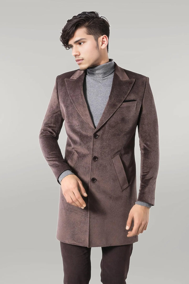 WSS Peak Lapel Mink Men Coat  - Singen