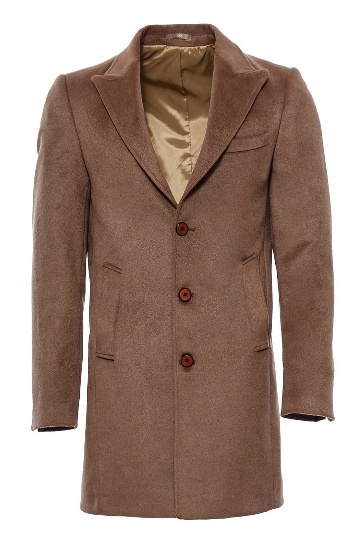 WSS Brown Men Long Coat  - Singen