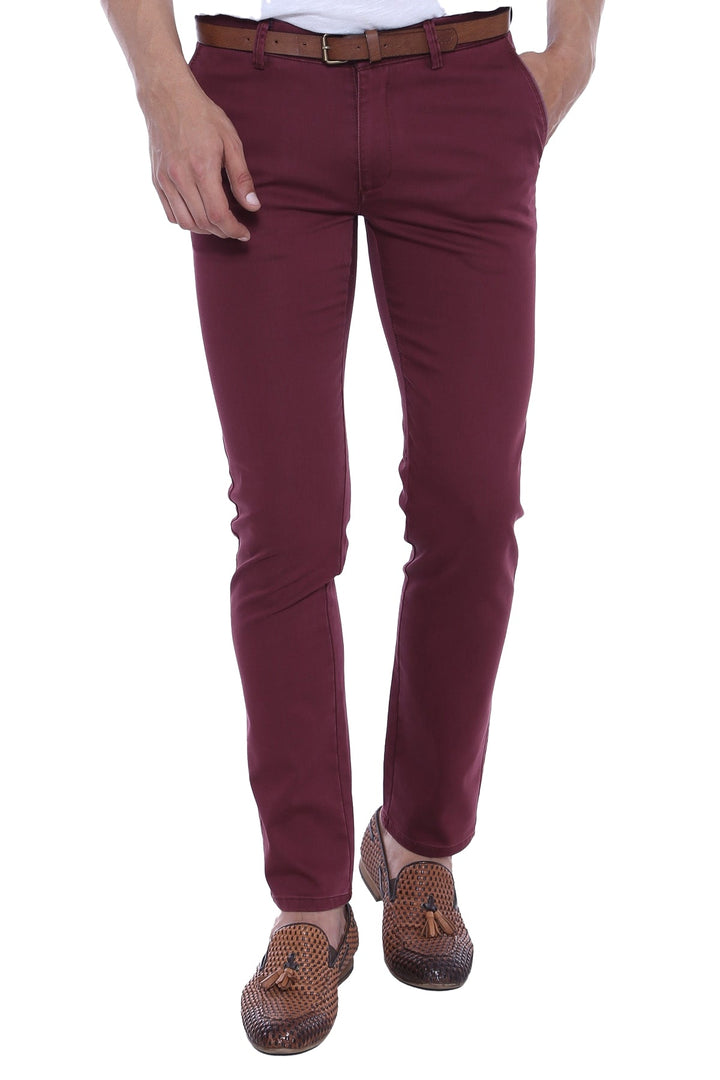 WSS Patch Pocket Burgundy Men's Trousers  - Singen